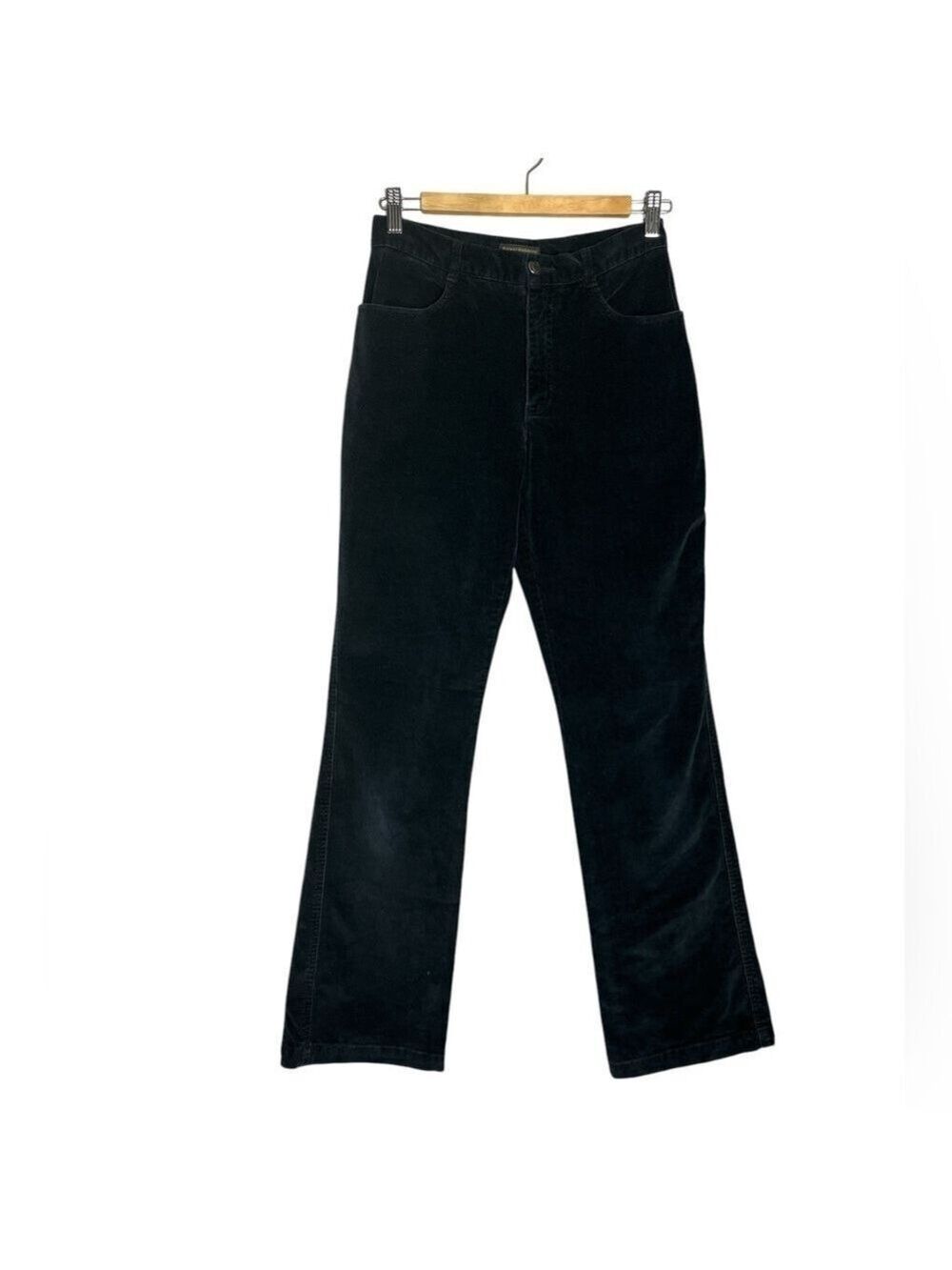 Royal Robbins Black Velvet Corduroy Straight Leg High Waisted Pants, size 2